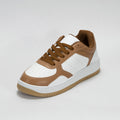 Sneaker Urbano estilo Streetwear Blanco y Camel | Modelo 1250 B – High Elite