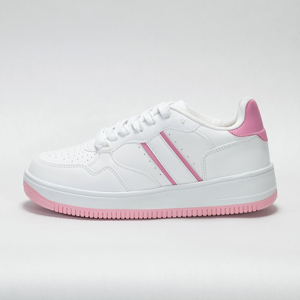Sneaker Urbano estilo Streetwear Blanco Rosa | Modelo 1155 – High Elite