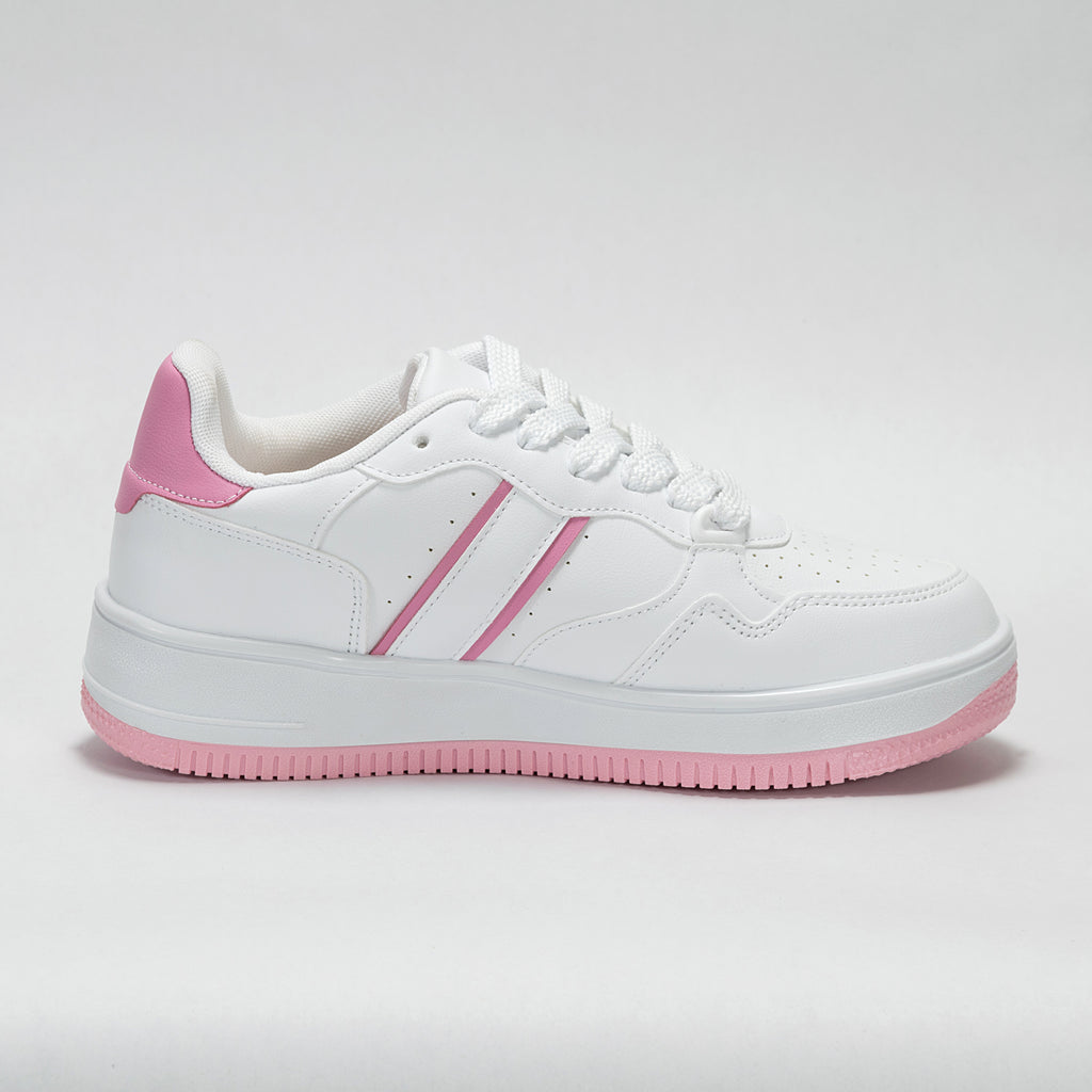 Sneaker Urbano estilo Streetwear Blanco Rosa | Modelo 1155 – High Elite