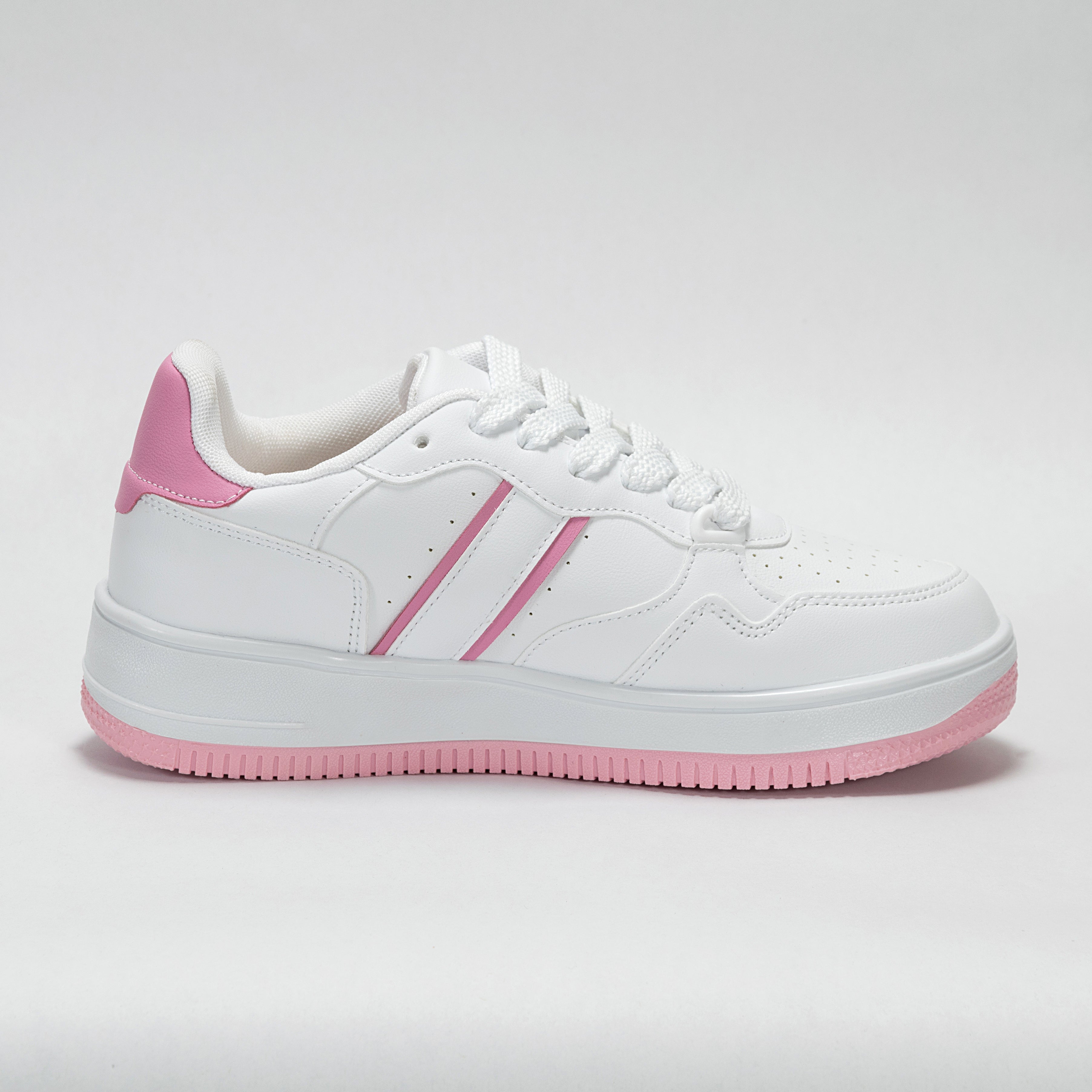 Sneaker Urbano estilo Streetwear Blanco Rosa | Modelo 1155 – High Elite