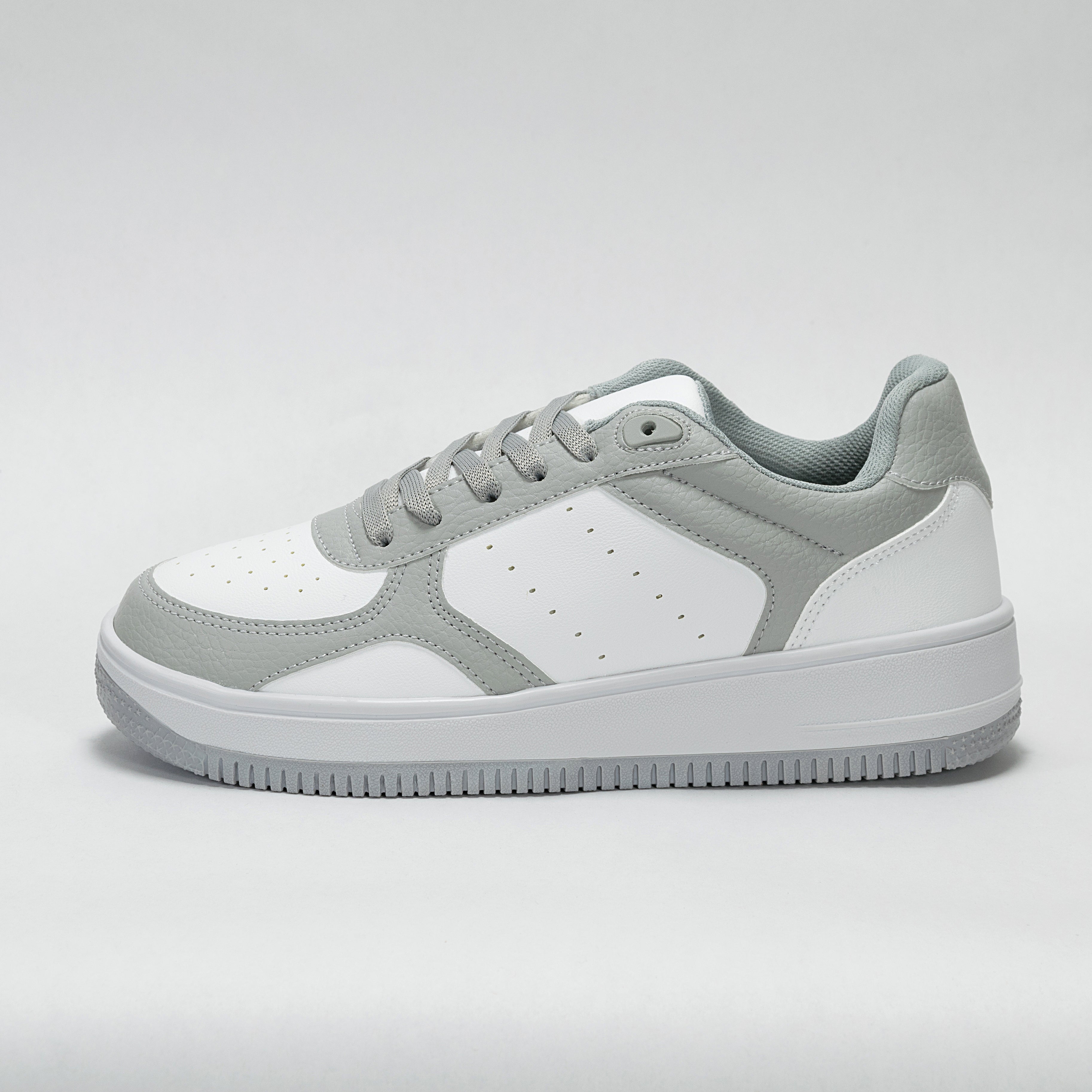 Sneaker Urbano estilo Streetwear Blanco y Gris Claro | Modelo 1250 B – High Elite
