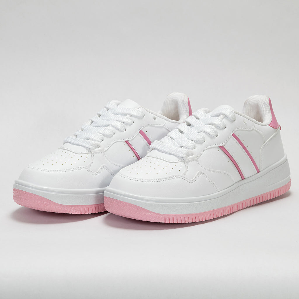 Sneaker Urbano estilo Streetwear Blanco Rosa | Modelo 1155 – High Elite