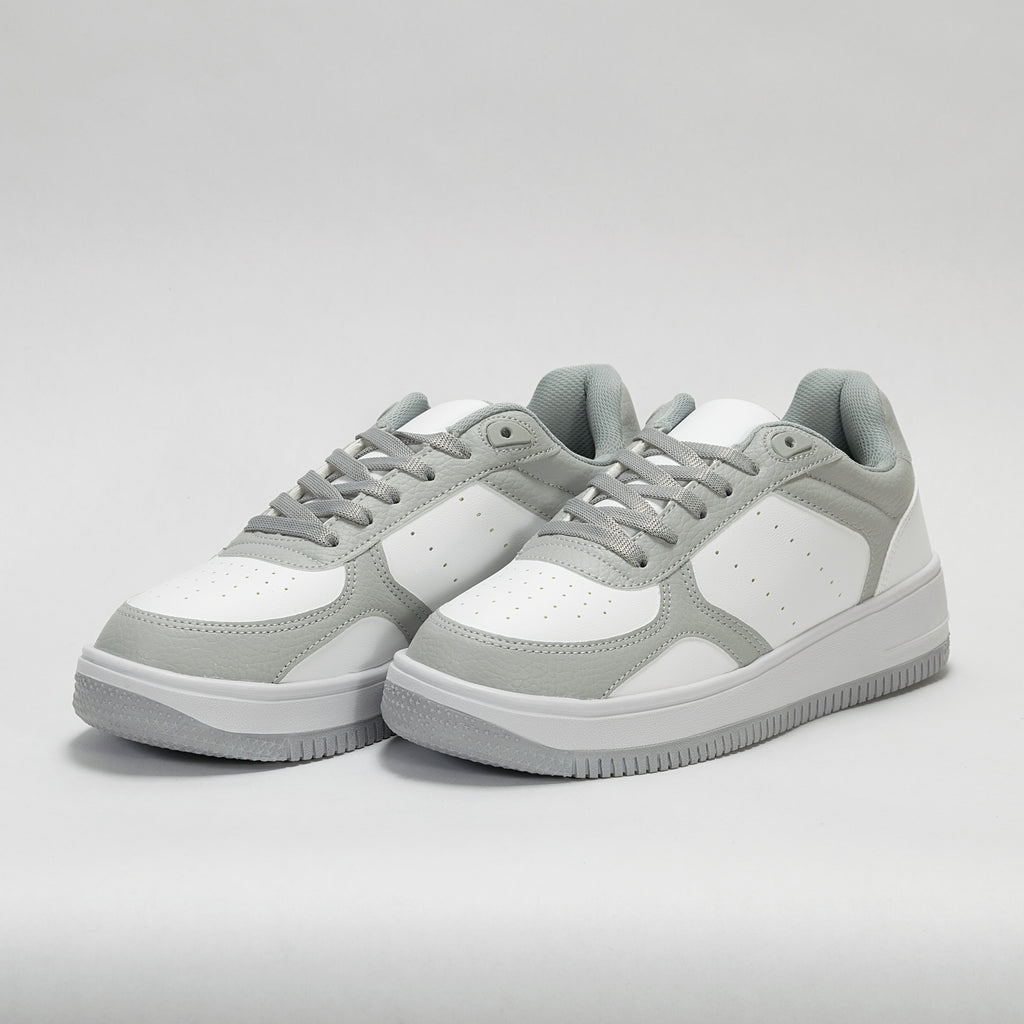Sneaker Urbano estilo Streetwear Blanco y Gris Claro | Modelo 1250 B – High Elite