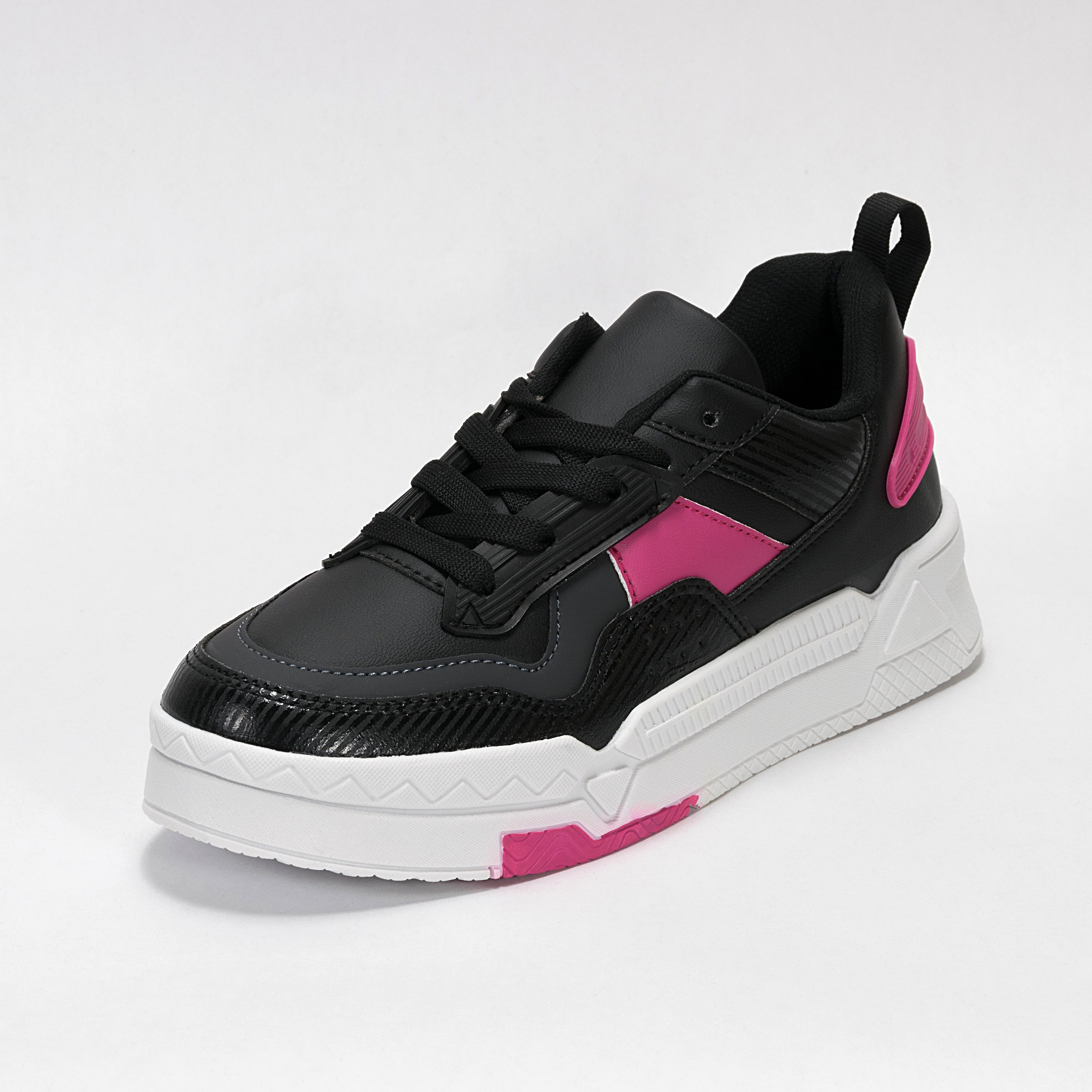 Sneaker Urbano estilo Streetwear Negro Fiusha  | Modelo 451 1 – High Elite