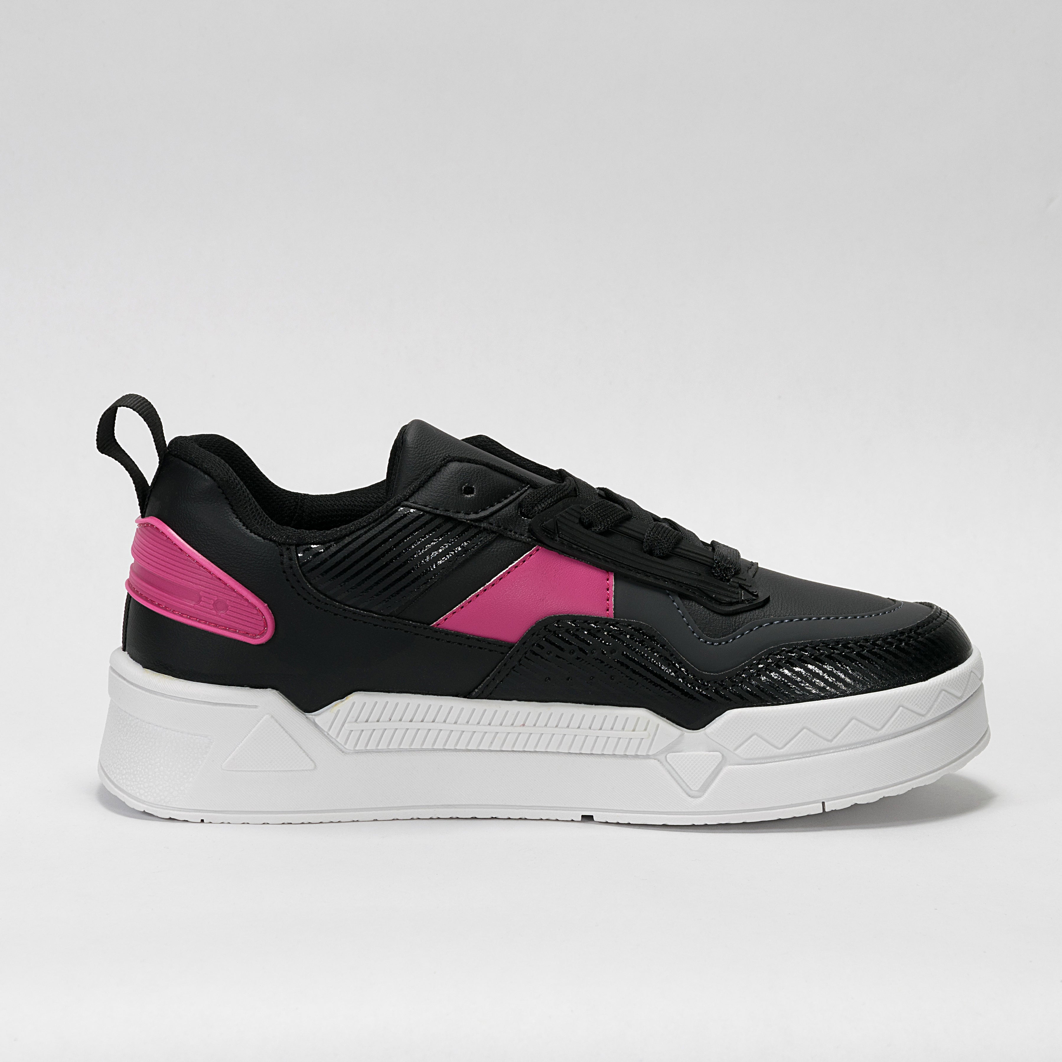 Sneaker Urbano estilo Streetwear Negro Fiusha  | Modelo 451 1 – High Elite